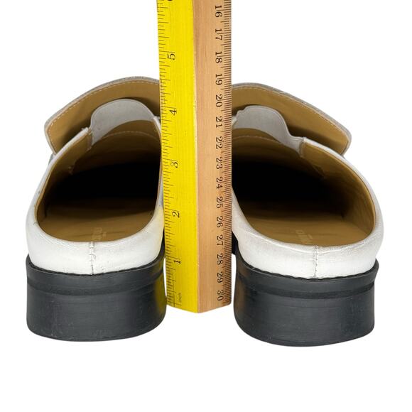 Tony Bianco Women's Chain Loafers 7 Square Toe White Cruise Relaxed Mule Classic - Picture 8 of 13